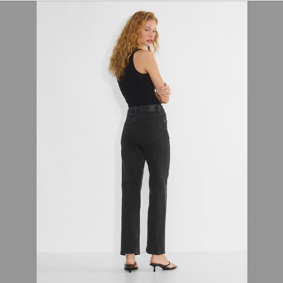 Denim Forum | The Arlo High Rise Straight Leg Jeans | Size 28/28L | Black - Picture 3 of 15